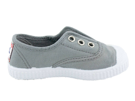 Canvas Elastic Sneakers  - Grey