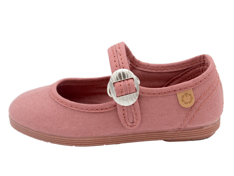 Canvas Mary Janes with buckle closure / Pink Antique