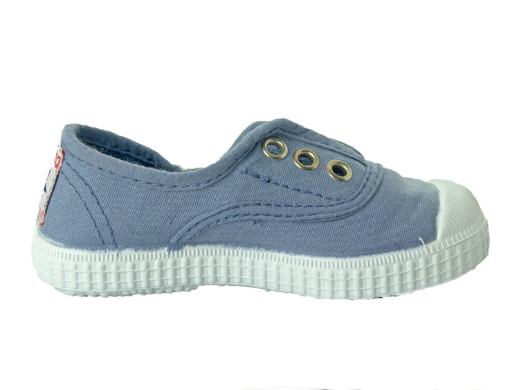 Canvas Elastic Sneakers  - Old blue