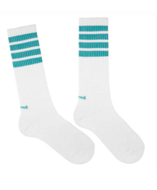 STRIPED SPORT MIDE SOCK WHITE