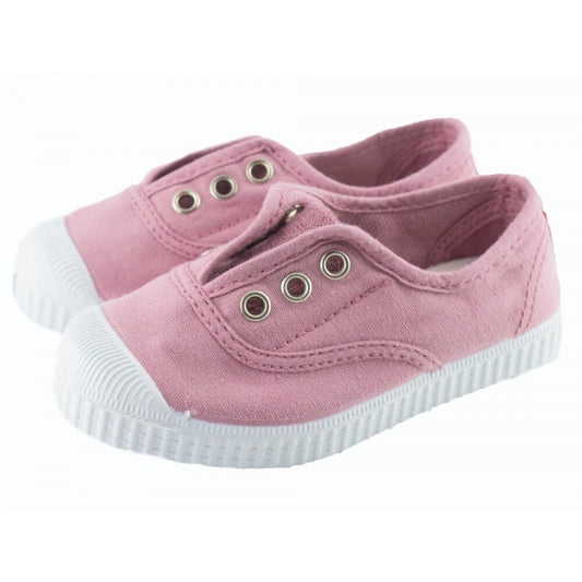 Canvas Elastic Sneakers  - Old Pink